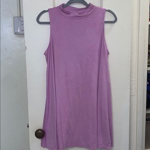 Pink velvet swing dress